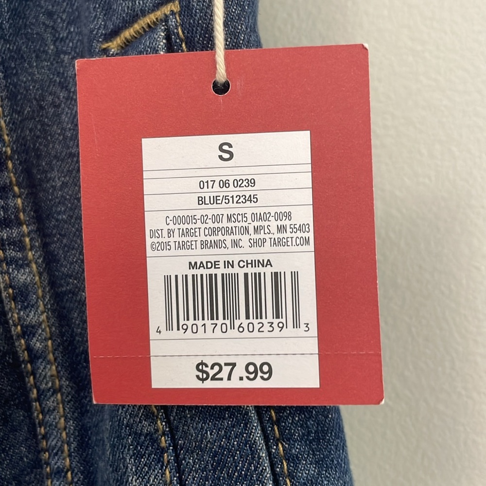 Mossimo Supply Co for Target Jean button up vest women’s size small NWT - Picture 5 of 9